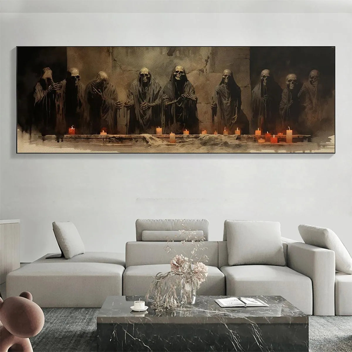 THE LAST SUPPER: Dark Art, Gothic Decor, Panoramic Wall Art