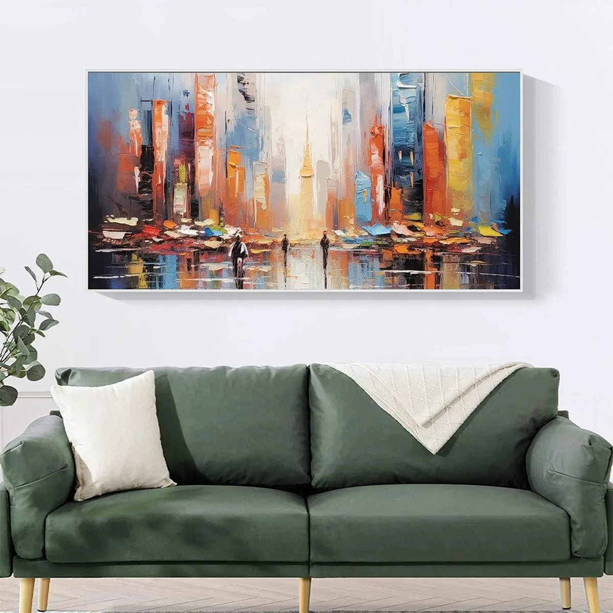 CITY MARKET: Colorful Cityscape Painting