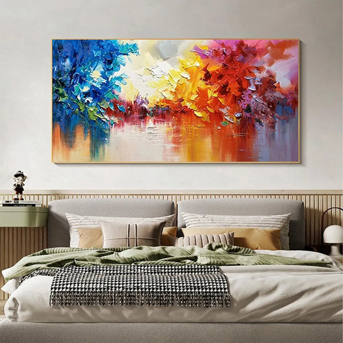 COLORFUL REFLECTIONS: Textured Abstract Landscape Painting