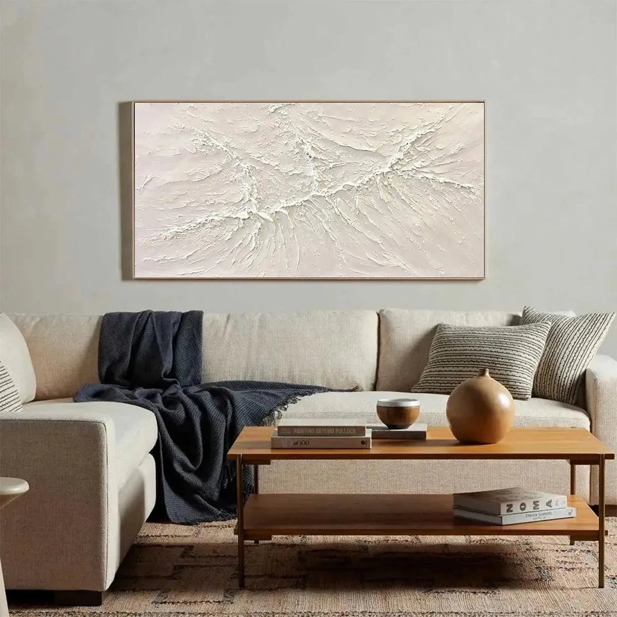 White Sands | Textured Minimalist Painting by Javier Ramirez