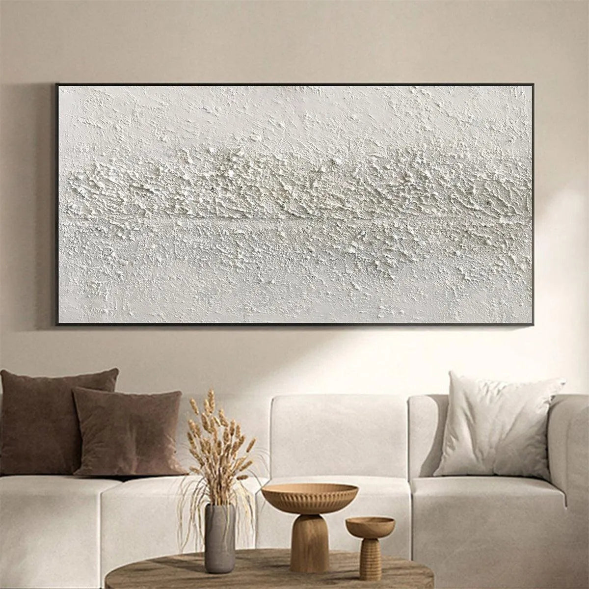 TEXTURED WHISPERS: Textured Minimalist Abstract Painting in White