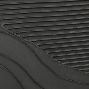 Black Texture minimalist painting detail: matte finish with wave-like ridges and fine linear textures.