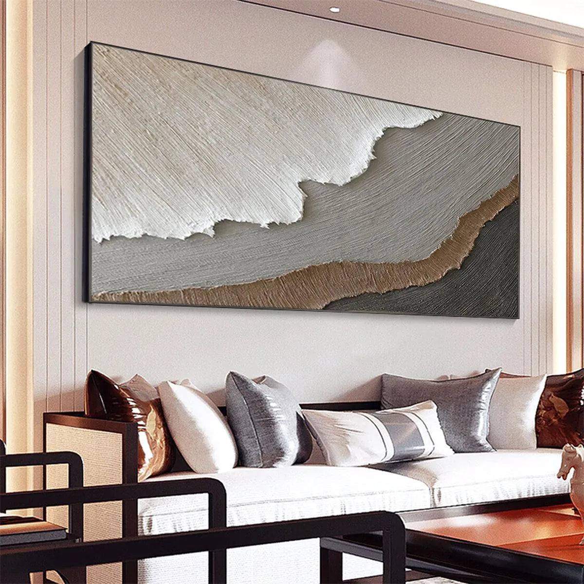 EARTH TONES: Textured Abstract Landscape Painting in Neutral Colors