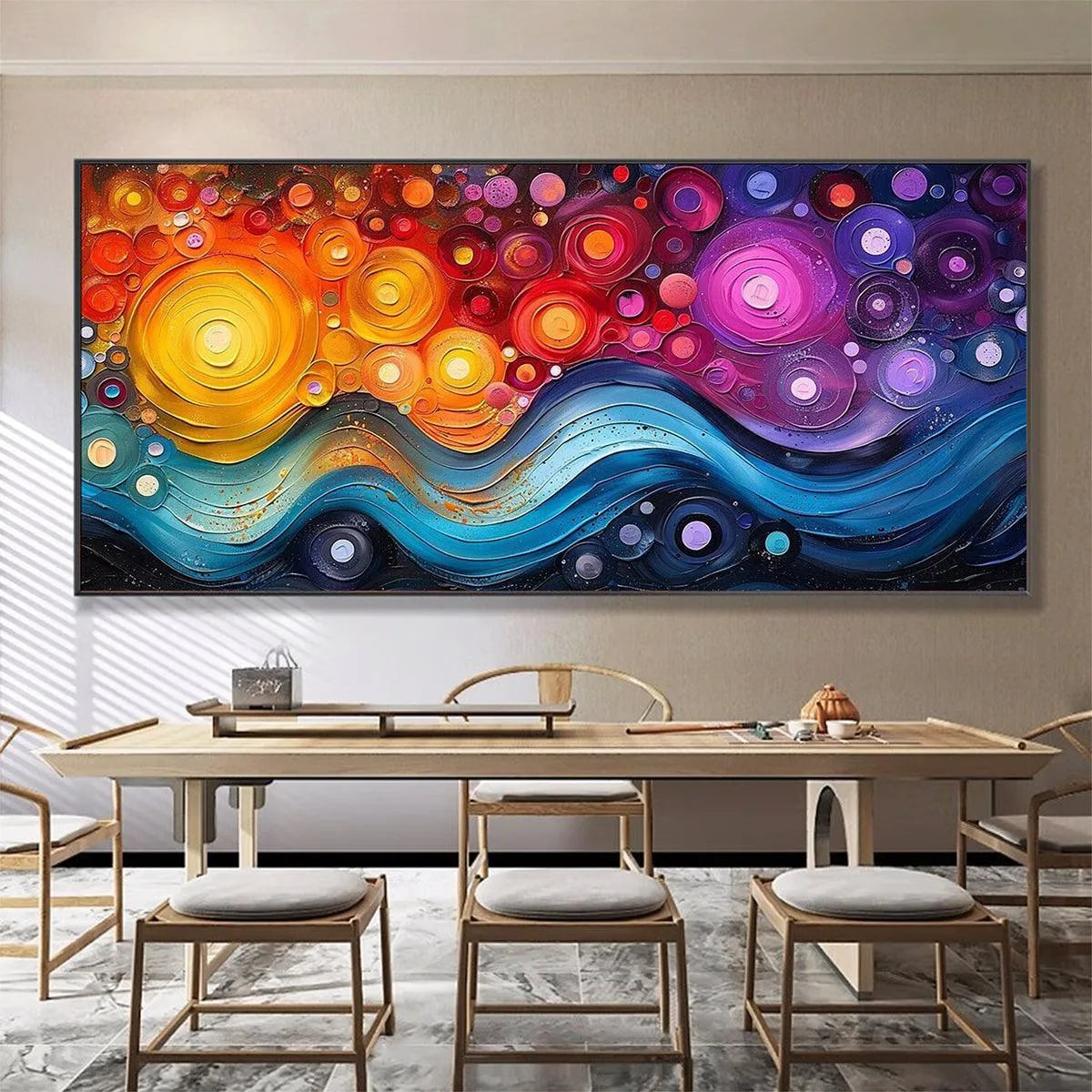 COSMIC WHIRL: Colorful Abstract Swirl Painting