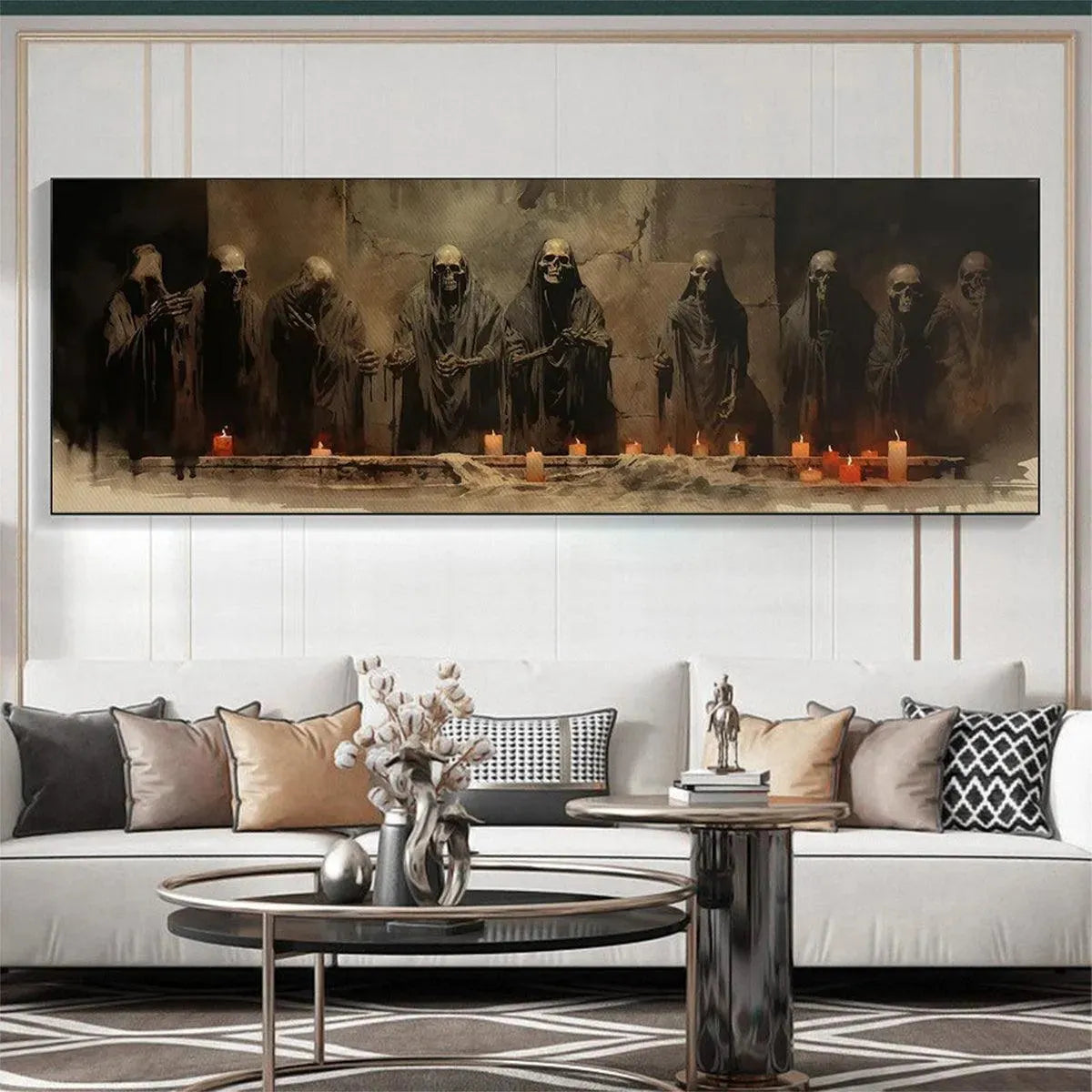 The Last Supper: Dark Art | Gothic Decor | Panoramic Wall Art