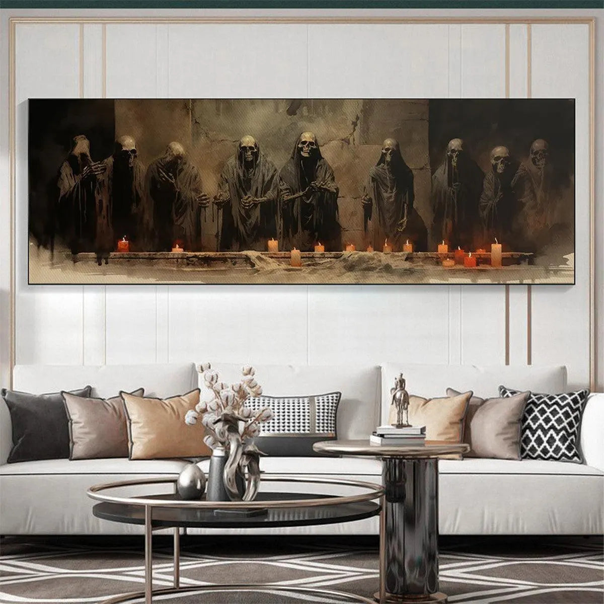 THE LAST SUPPER: Dark Art, Gothic Decor, Panoramic Wall Art