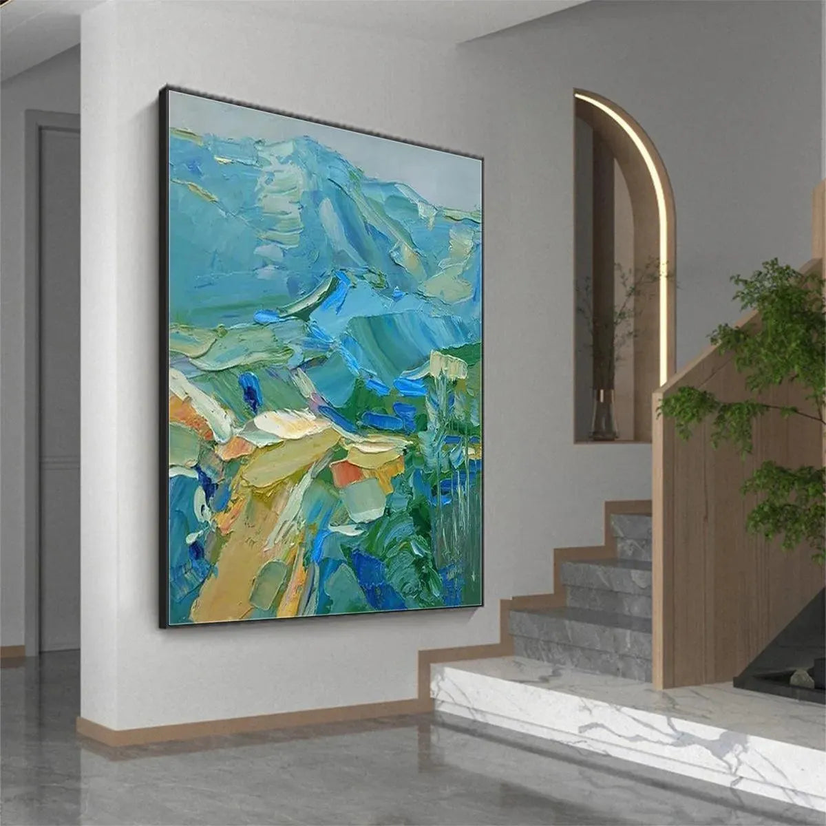 Textured Mountain Wall Art | Original Impasto Painting