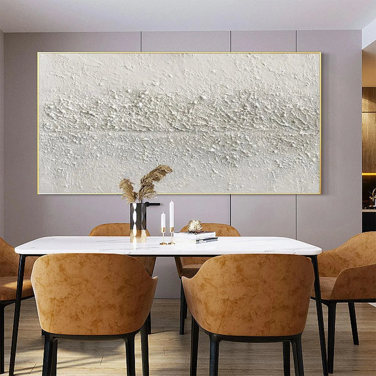 TEXTURED WHISPERS: Textured Minimalist Abstract Painting in White