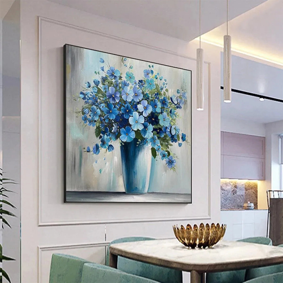 陶板画・Blue flower・Juliane Marie・額３４cm×２８cm □Blue flower□Juliane Marie□額装34×28◇陶板画◇ □Blue