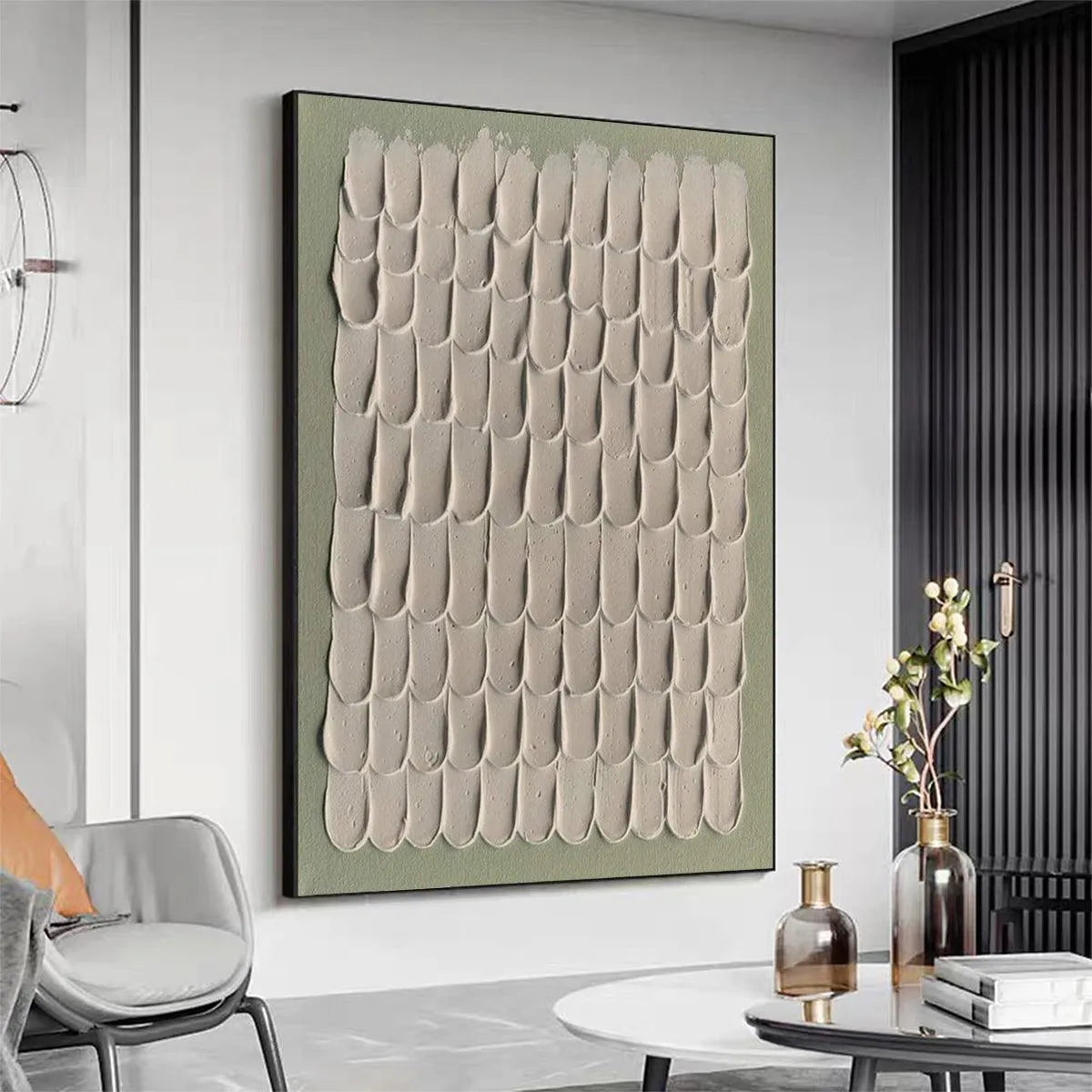 TEXTURED SCALES: Textured Abstract Painting in Neutral Tones