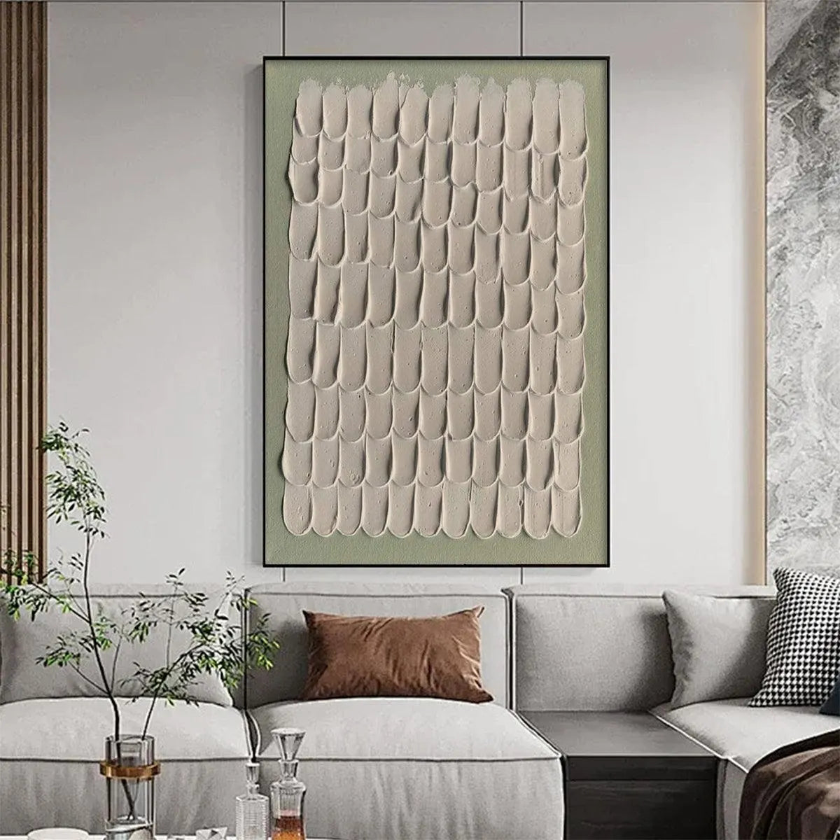 TEXTURED SCALES: Textured Abstract Painting in Neutral Tones