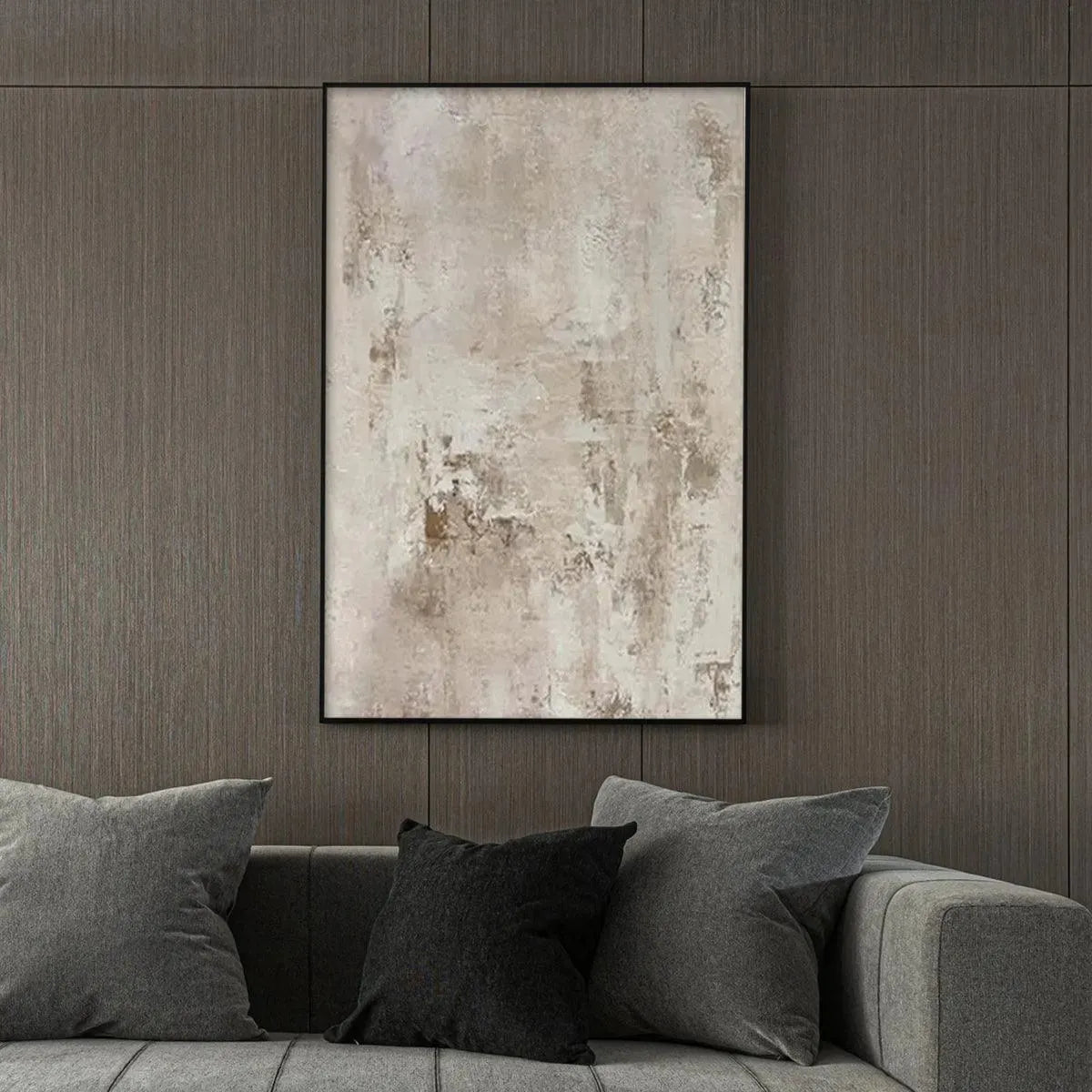 Original Beige Abstract Painting | Modern Wall Art – MontCarta