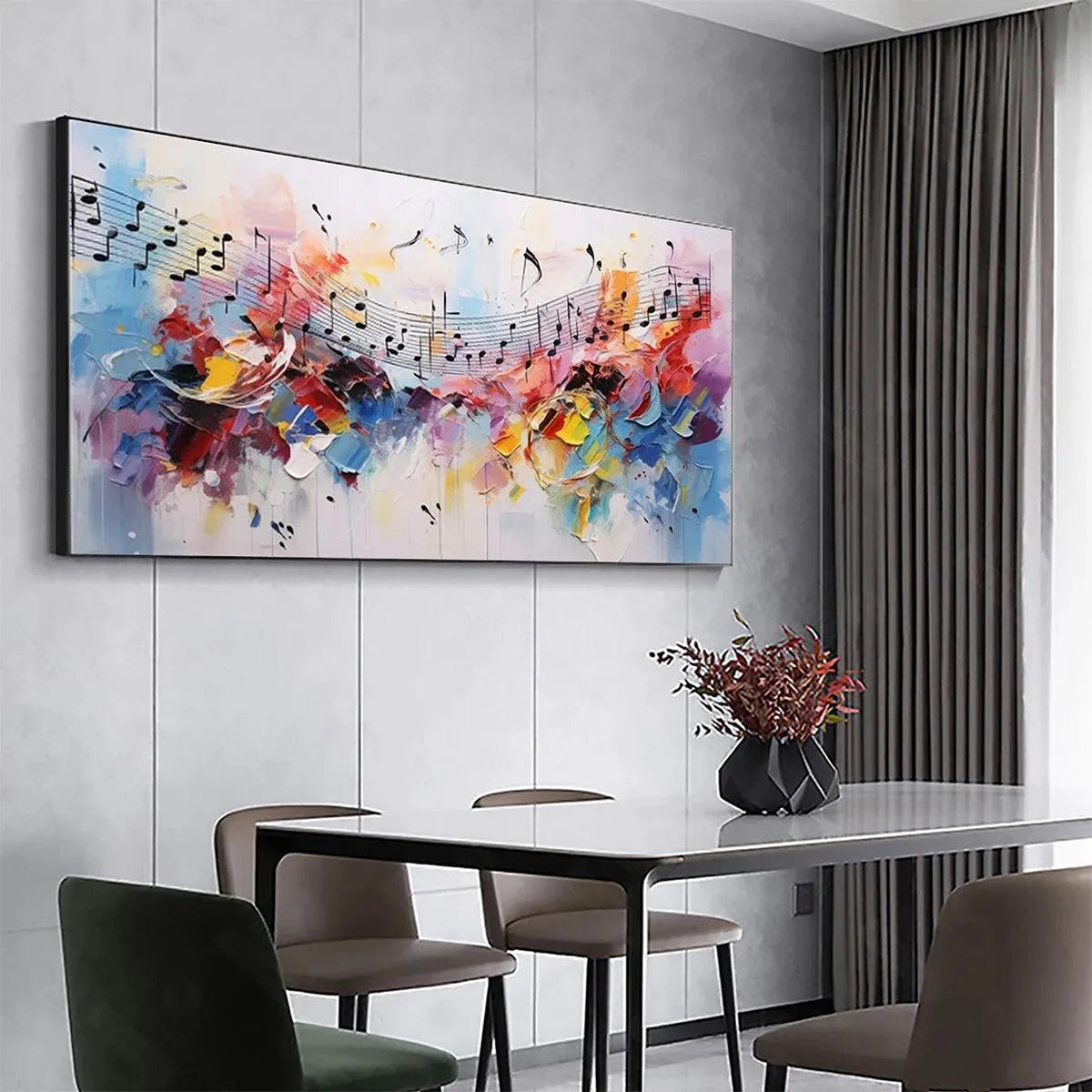 MELODY IN COLOR: Abstract Painting with Musical Notes