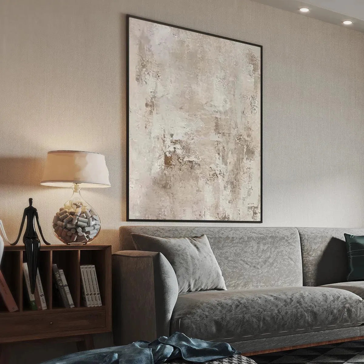 Original Beige Abstract Painting | Modern Wall Art – MontCarta