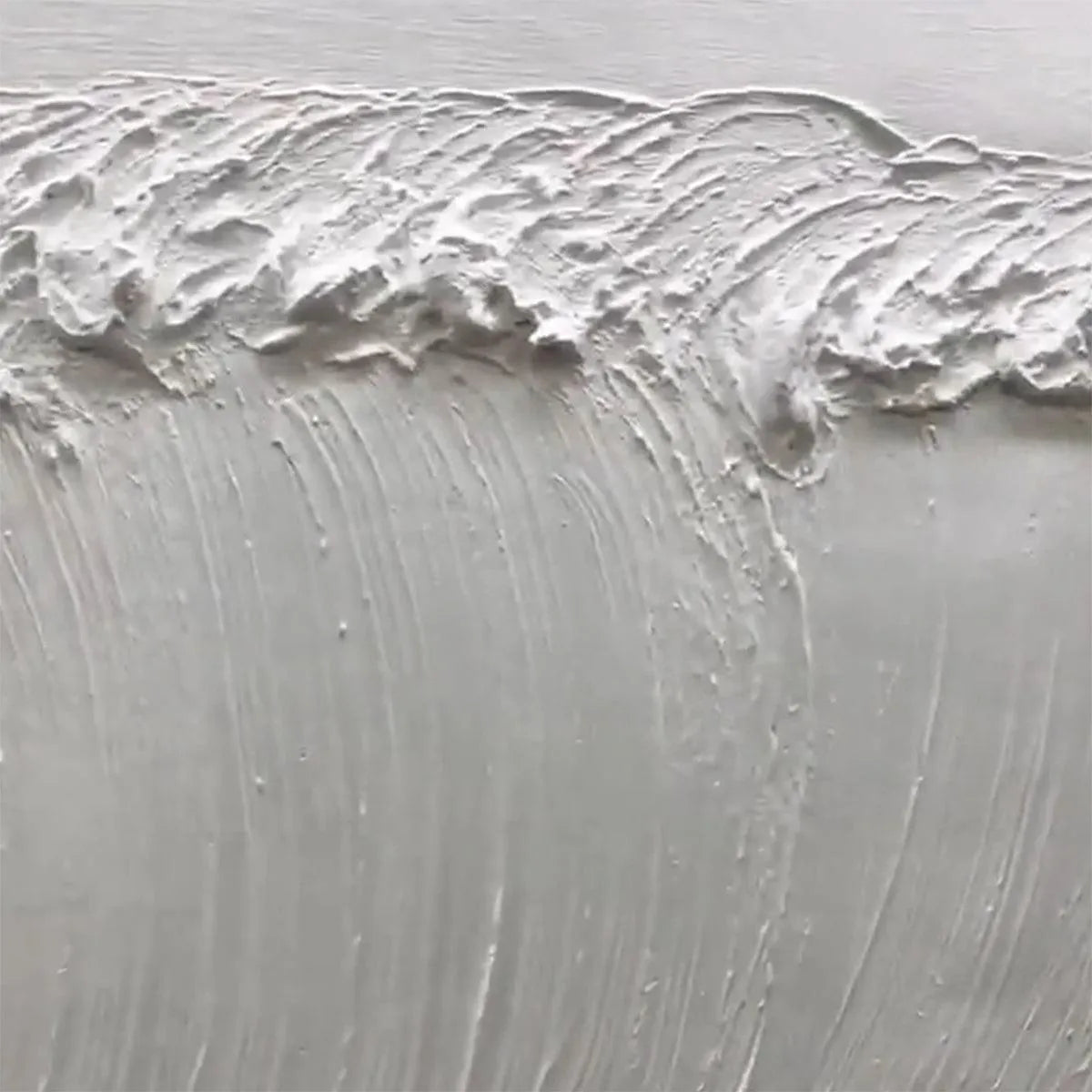 FROZEN TIDE: Textured White Wave Painting