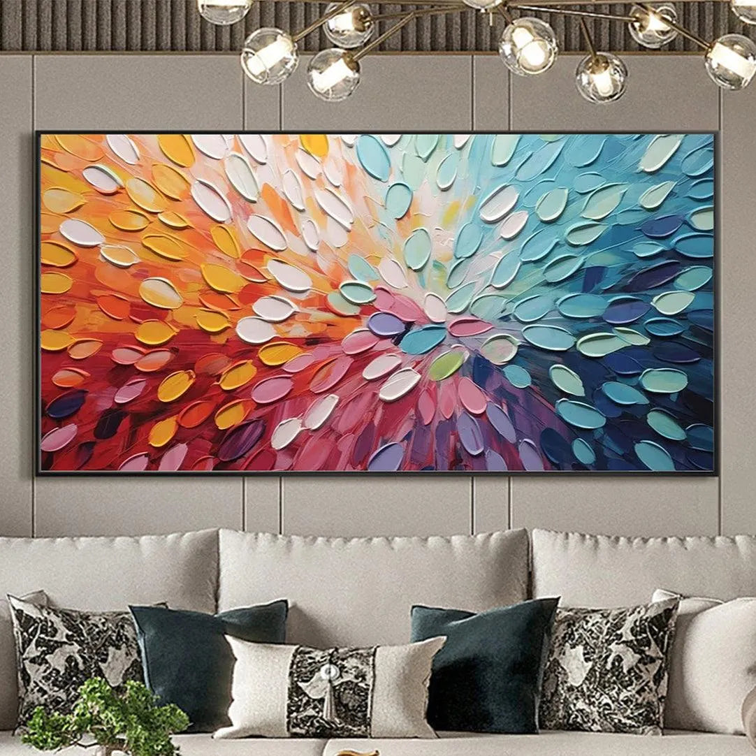 COLORFUL WHISPERS: Textured Abstract Impasto Painting