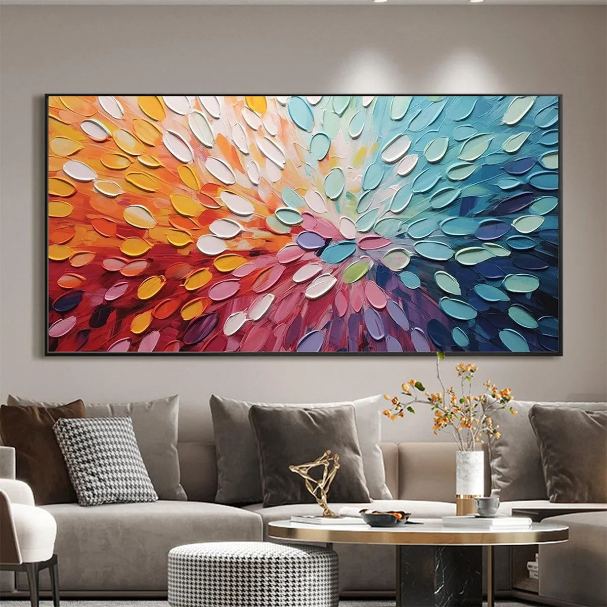 COLORFUL WHISPERS: Textured Abstract Impasto Painting