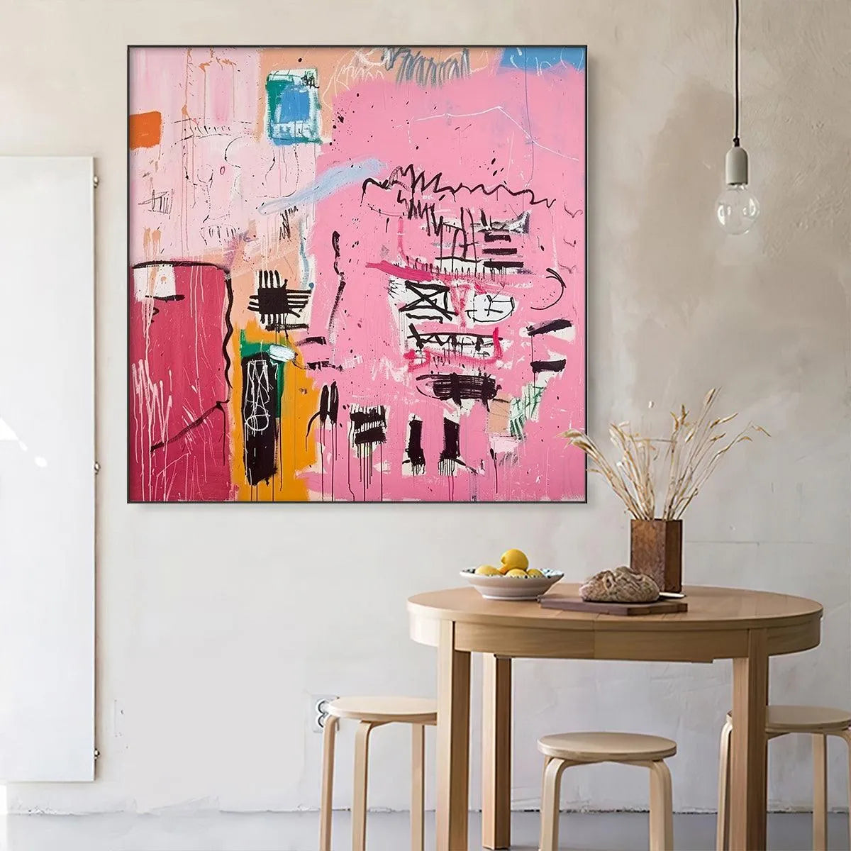 PINK EXPRESSION: Abstract Expressionist Painting, Pink Wall Art