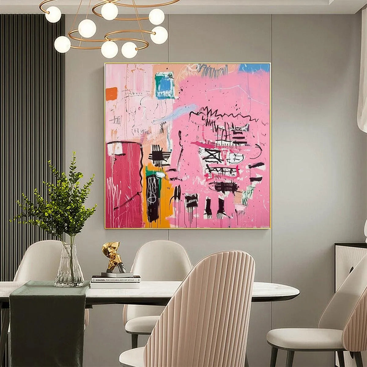 PINK EXPRESSION: Abstract Expressionist Painting, Pink Wall Art