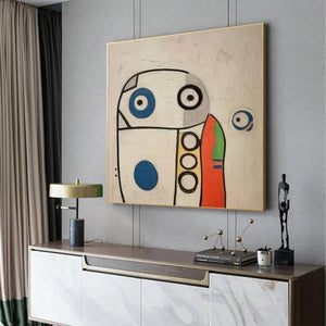 Abstract Figure by Willow Davies: Colorful square wall art with modern abstract design, perfect for modern living room decor.