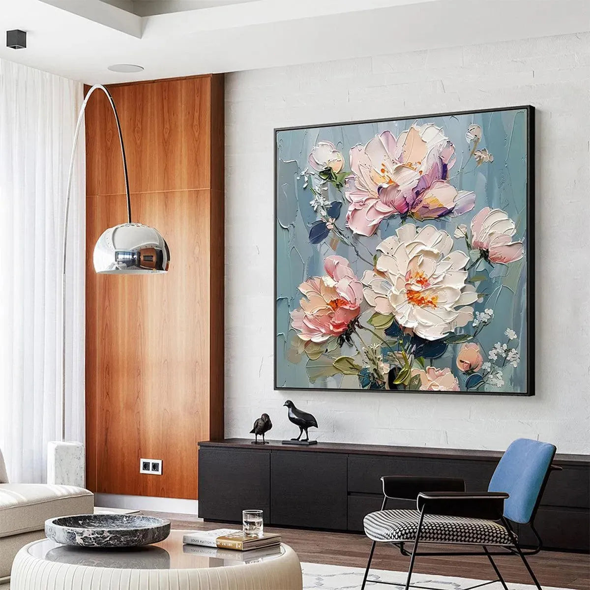 Pastel Peonies: Textured Peony Painting | Impasto Floral Wall Art