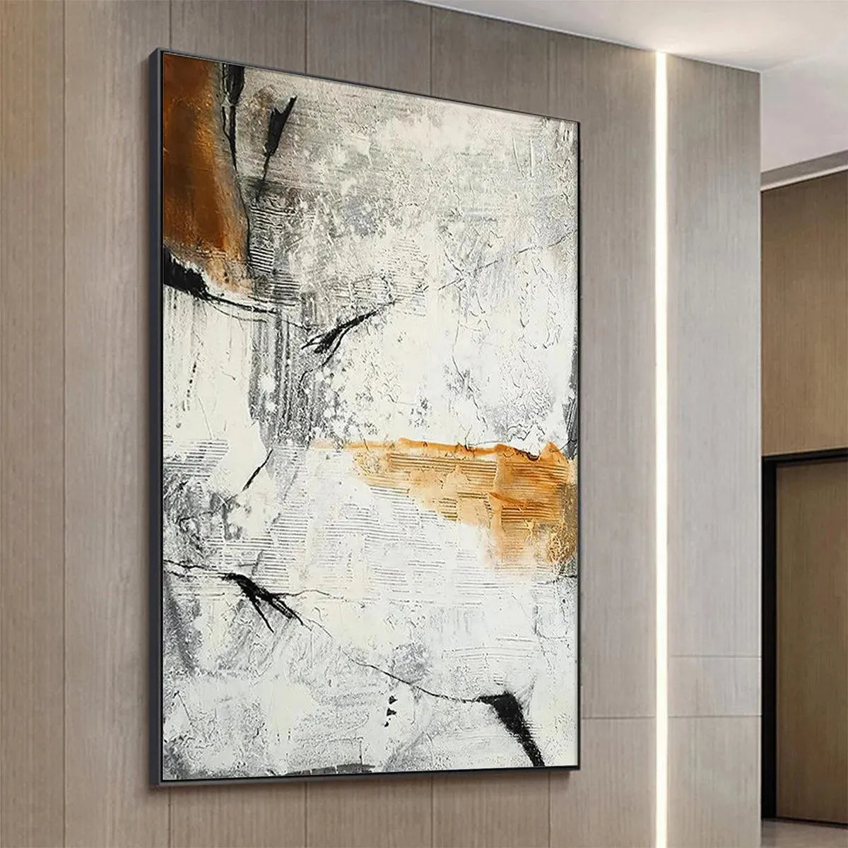 Textured Abstract Painting | Modern Vertical Art – MontCarta