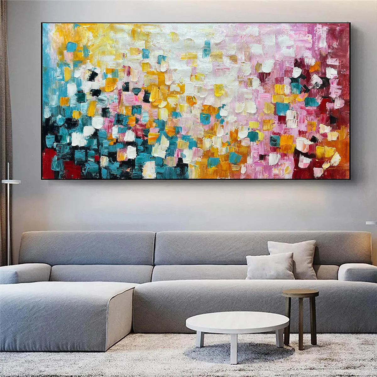 CONFETTI SKY: Vibrant Abstract Painting on Canvas