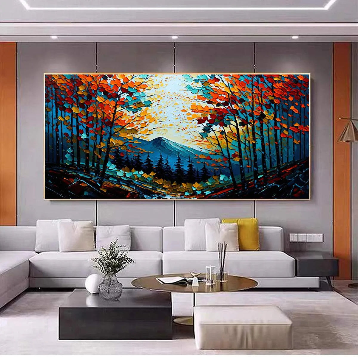 Colorful Forest Landscape Oil Painting - Autumn Vibes