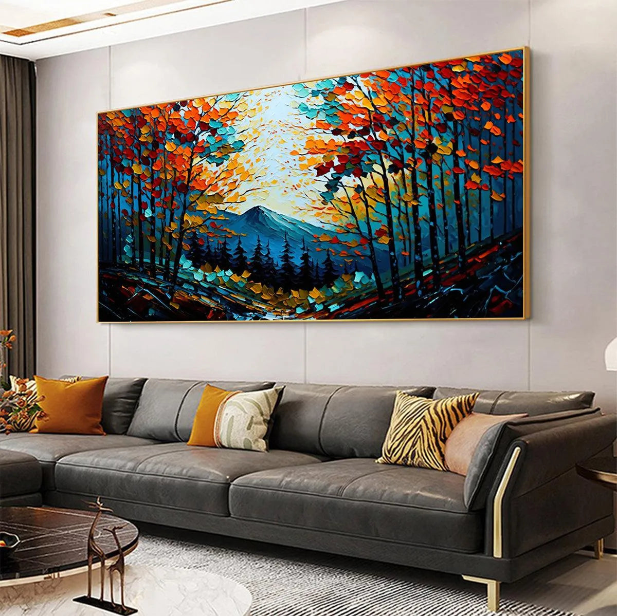 Colorful Forest Landscape Oil Painting - Autumn Vibes