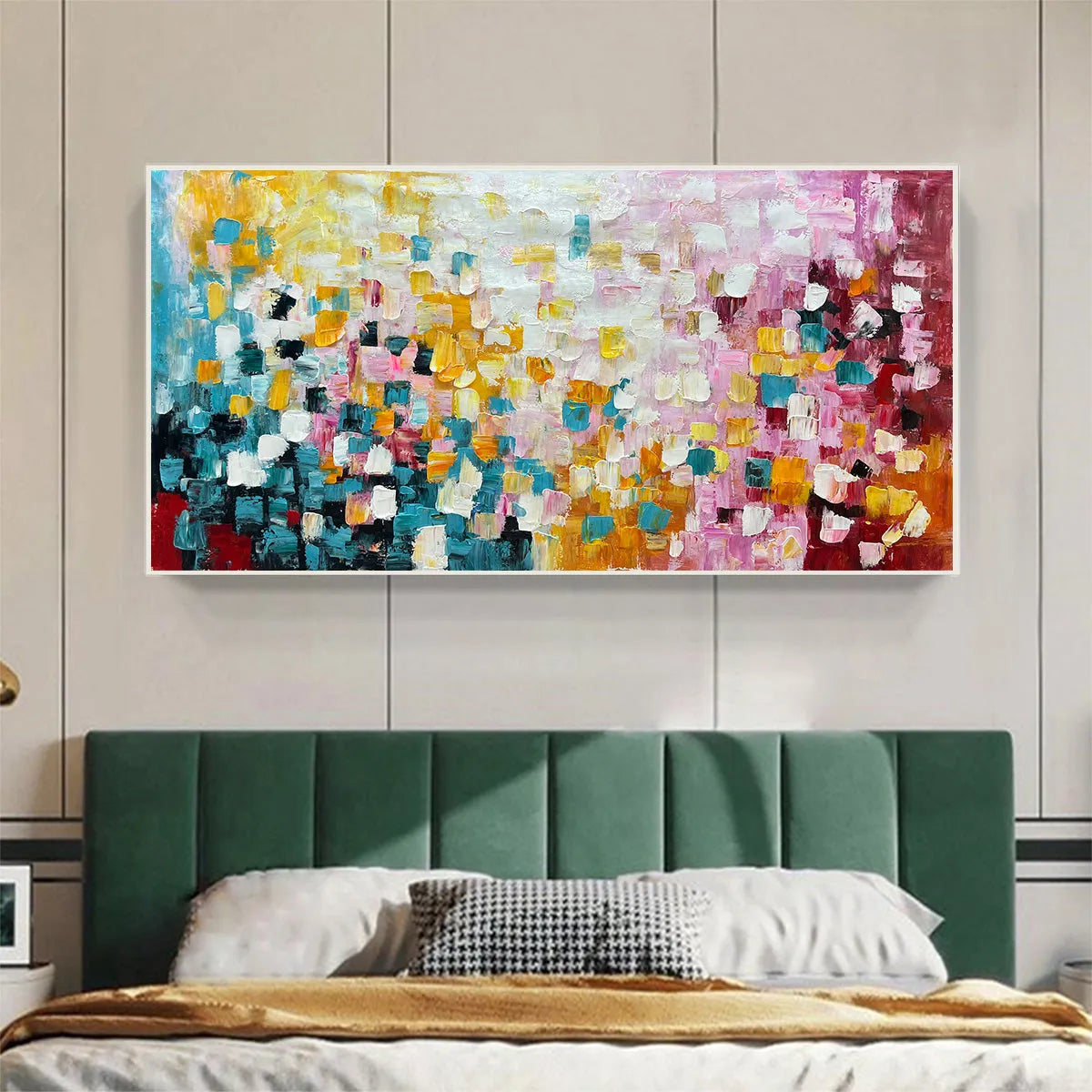 CONFETTI SKY: Vibrant Abstract Painting on Canvas