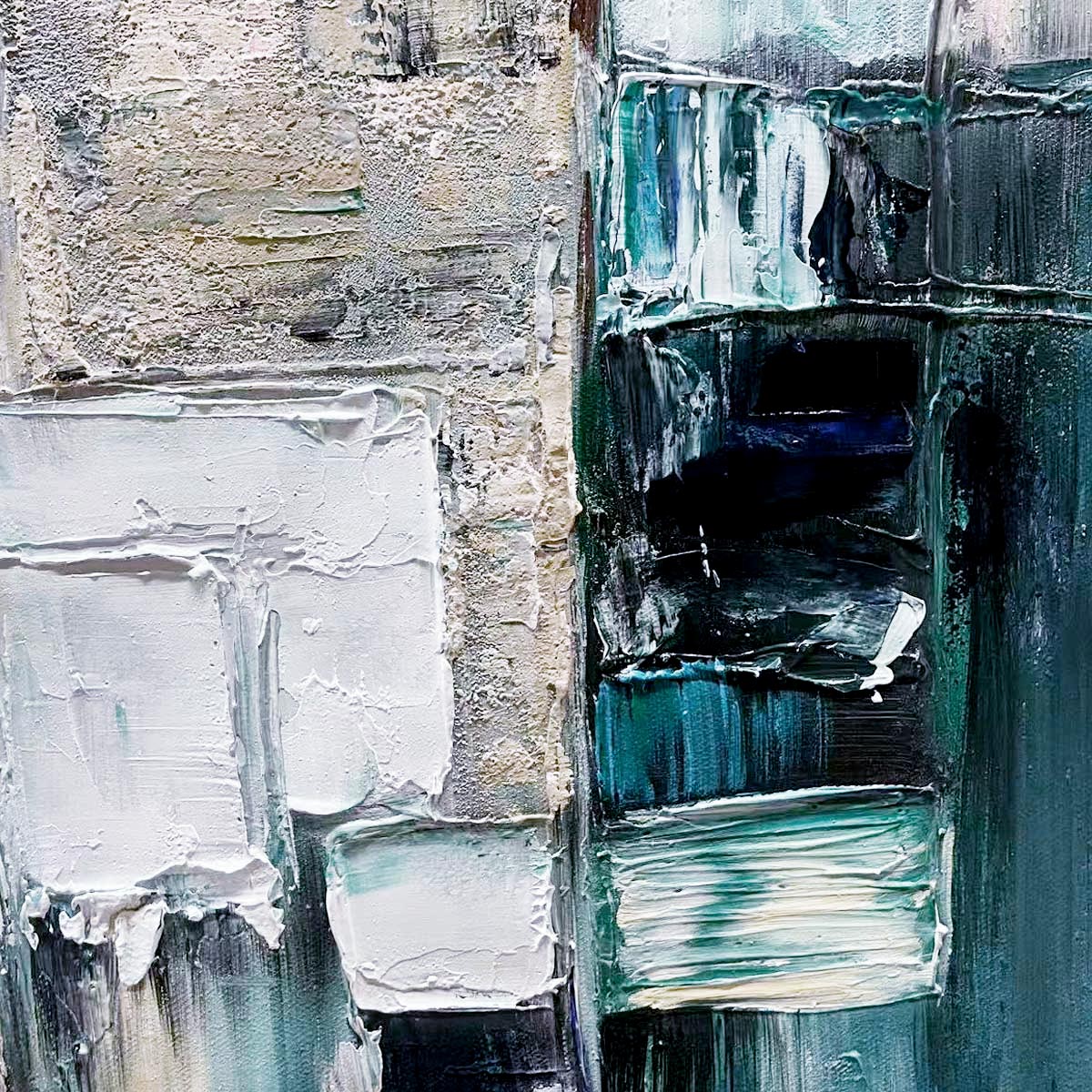 STRATUM: Heavily Textured Abstract Impasto Oil Painting