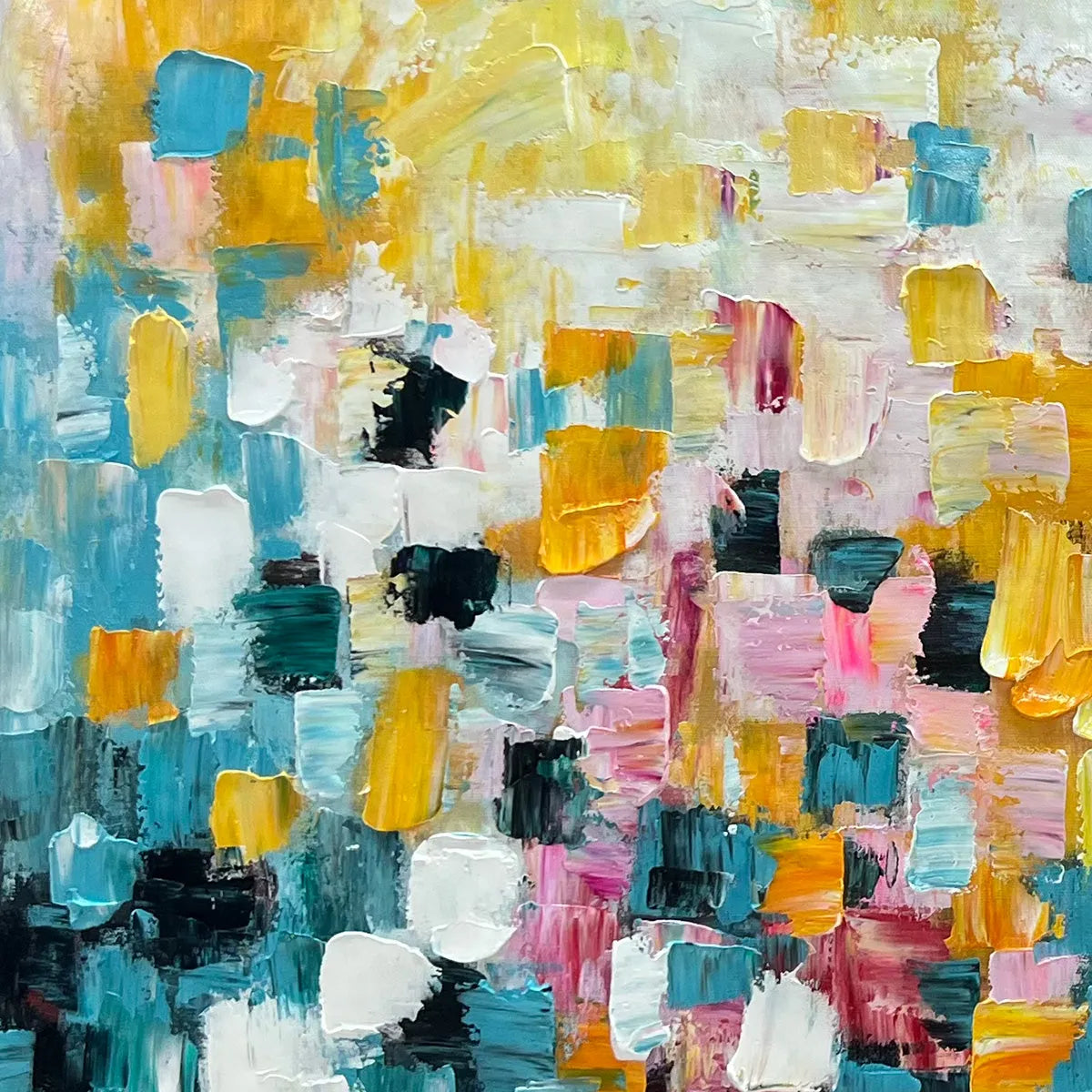 CONFETTI SKY: Vibrant Abstract Painting on Canvas