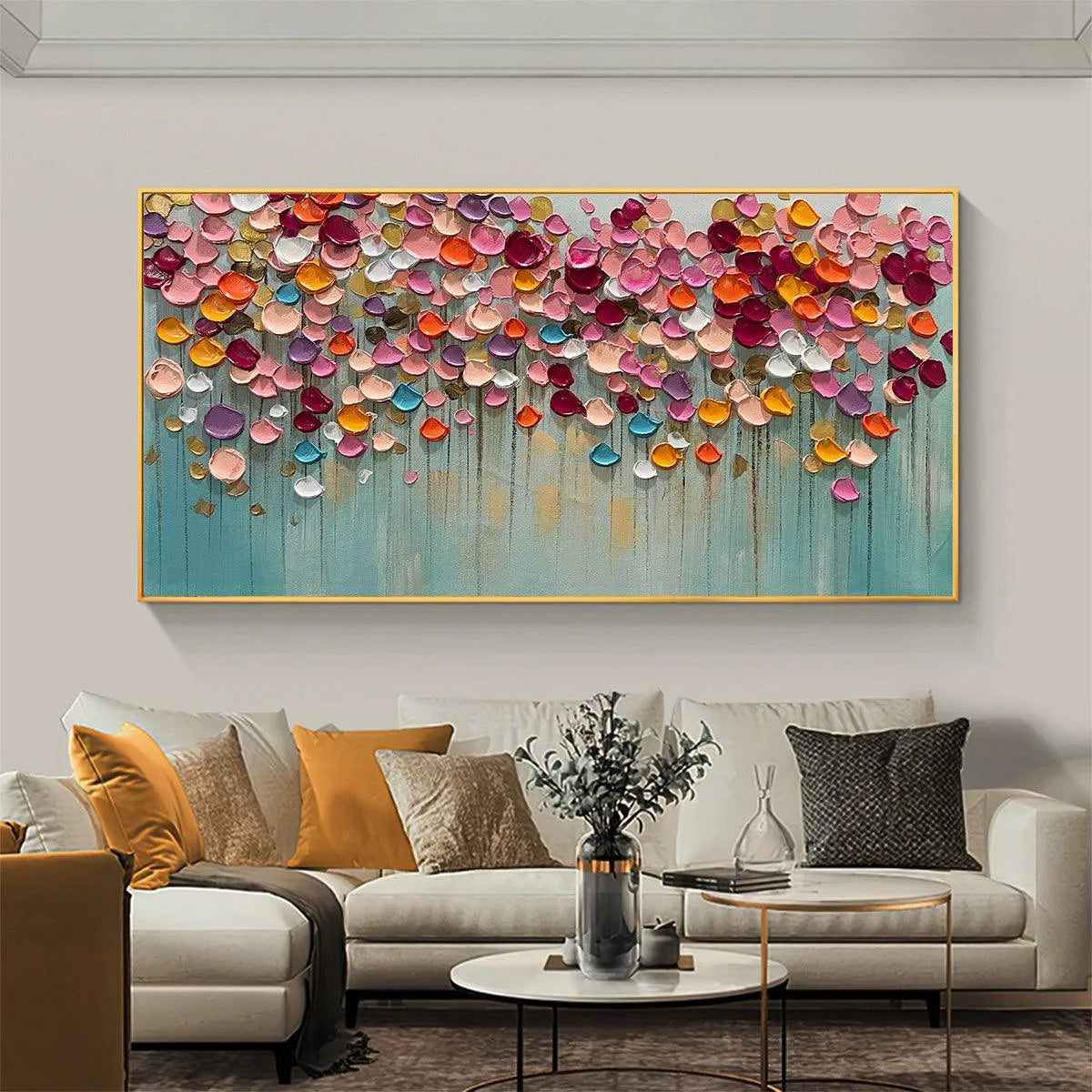 Vibrant Petals-A Burst of Colors in Oil Painting