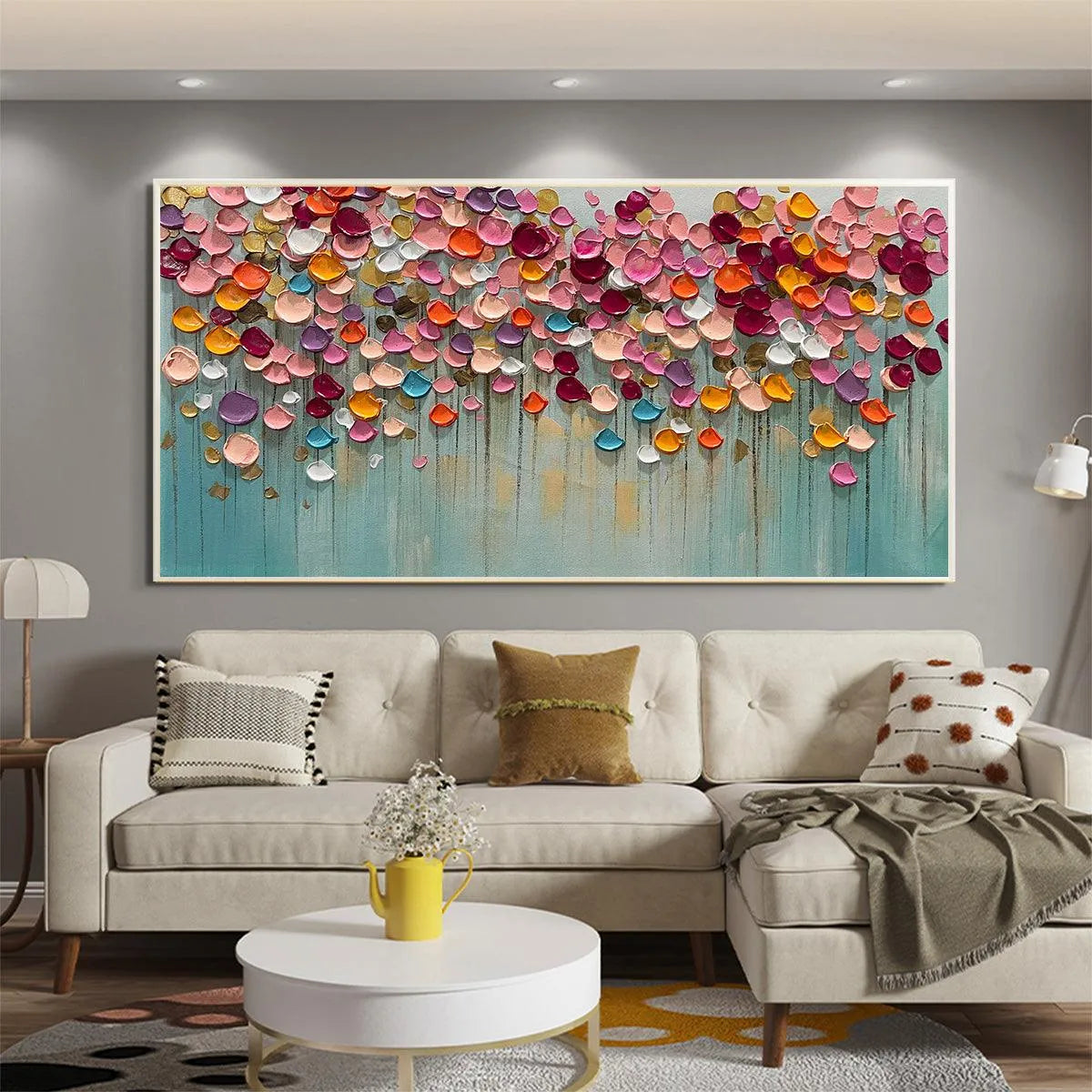 Vibrant Petals-A Burst of Colors in Oil Painting