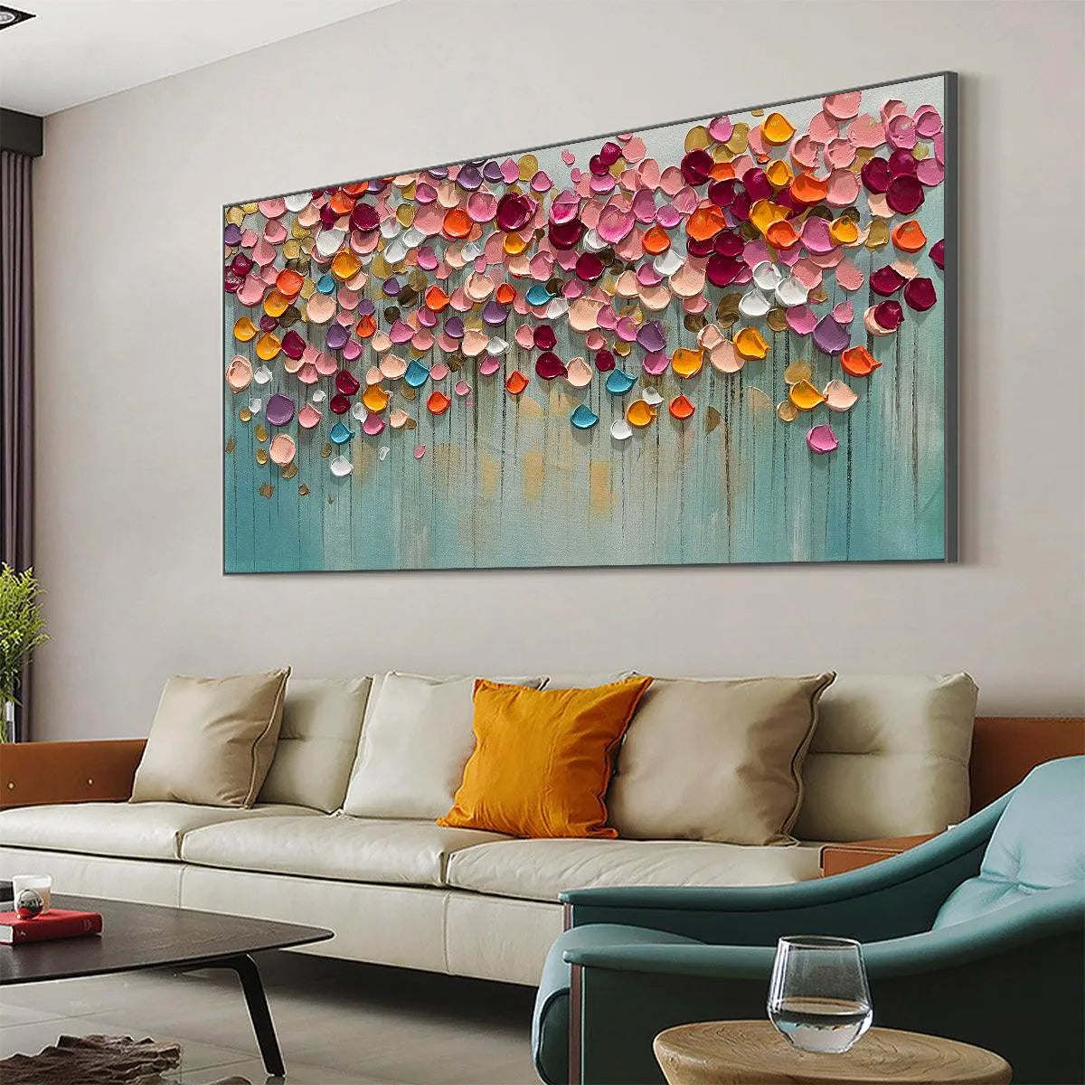 Vibrant Petals-A Burst of Colors in Oil Painting