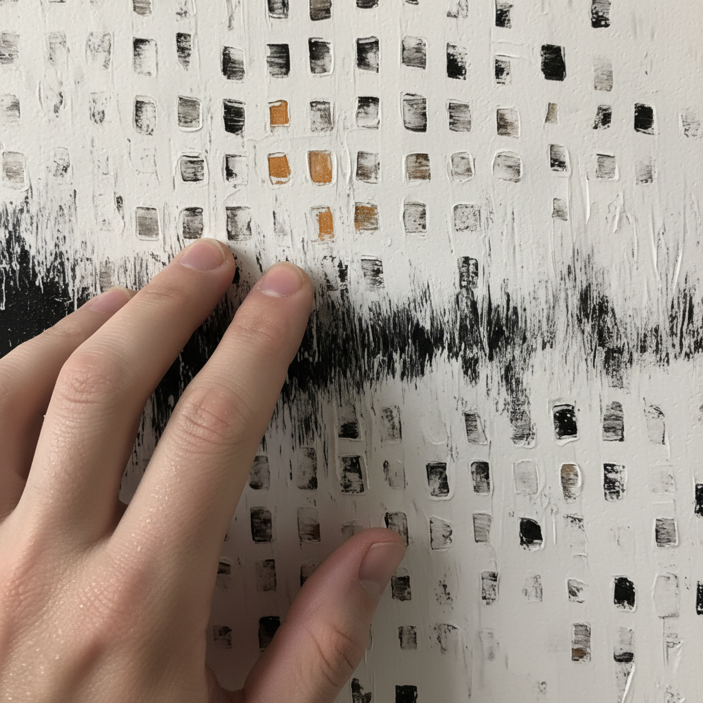 A close-up of heavy impasto brushwork, showing the deep crevices where culinary oils and dust can accumulate.