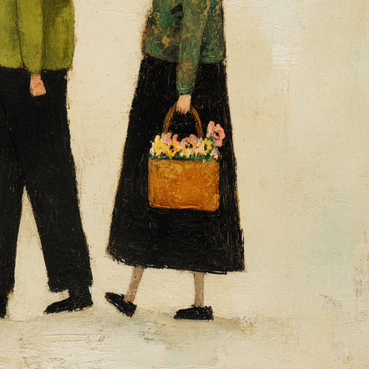 A LIFETIME'S WALK: Charming Figurative Art of an Elderly Couple and Their Dog