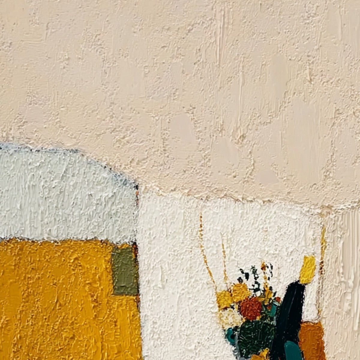 A SIMPLE PLEASURE: Textured Figurative Impasto Painting of a City Stroll