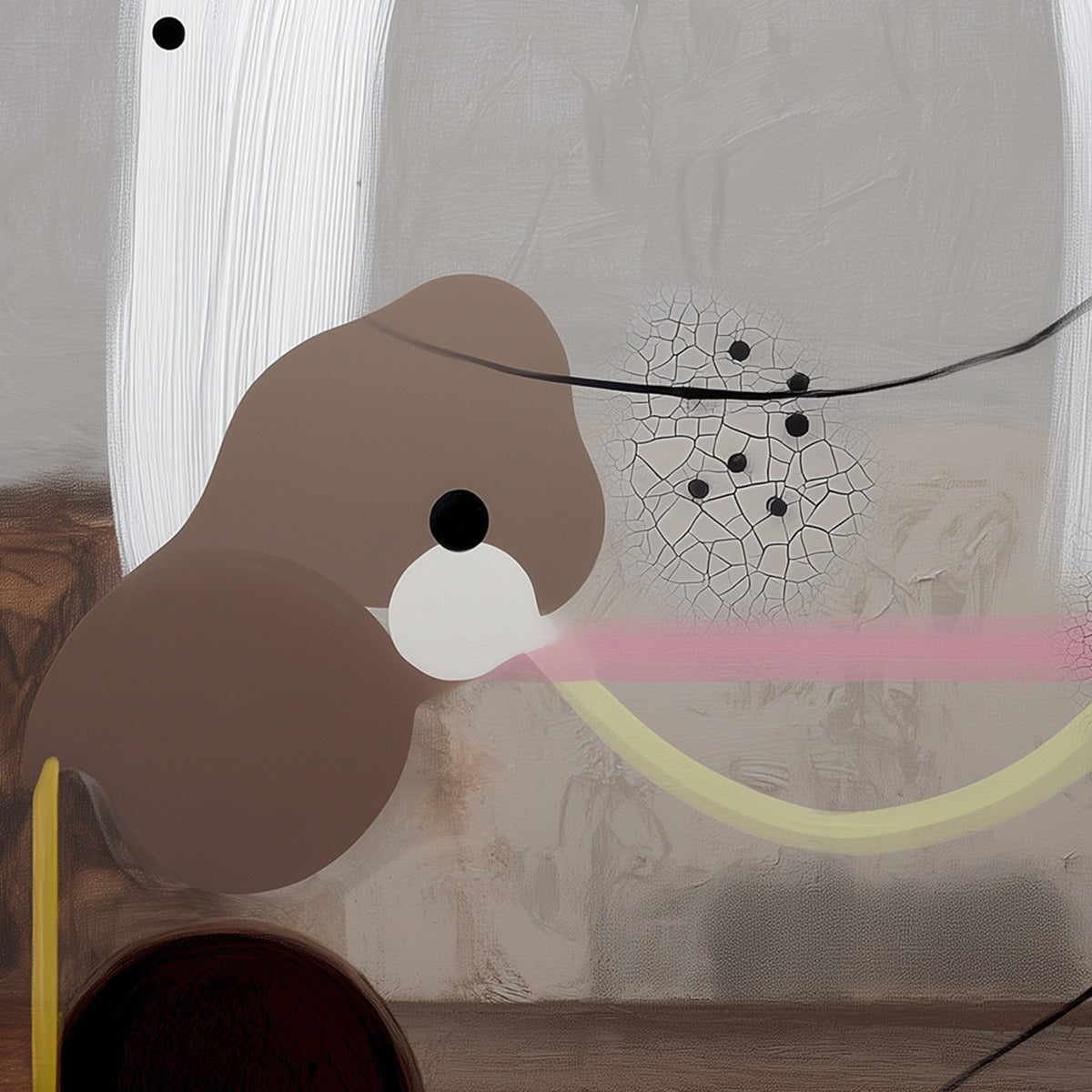 ABSTRACT BALANCE: Minimalist Abstract Grey Oil Painting