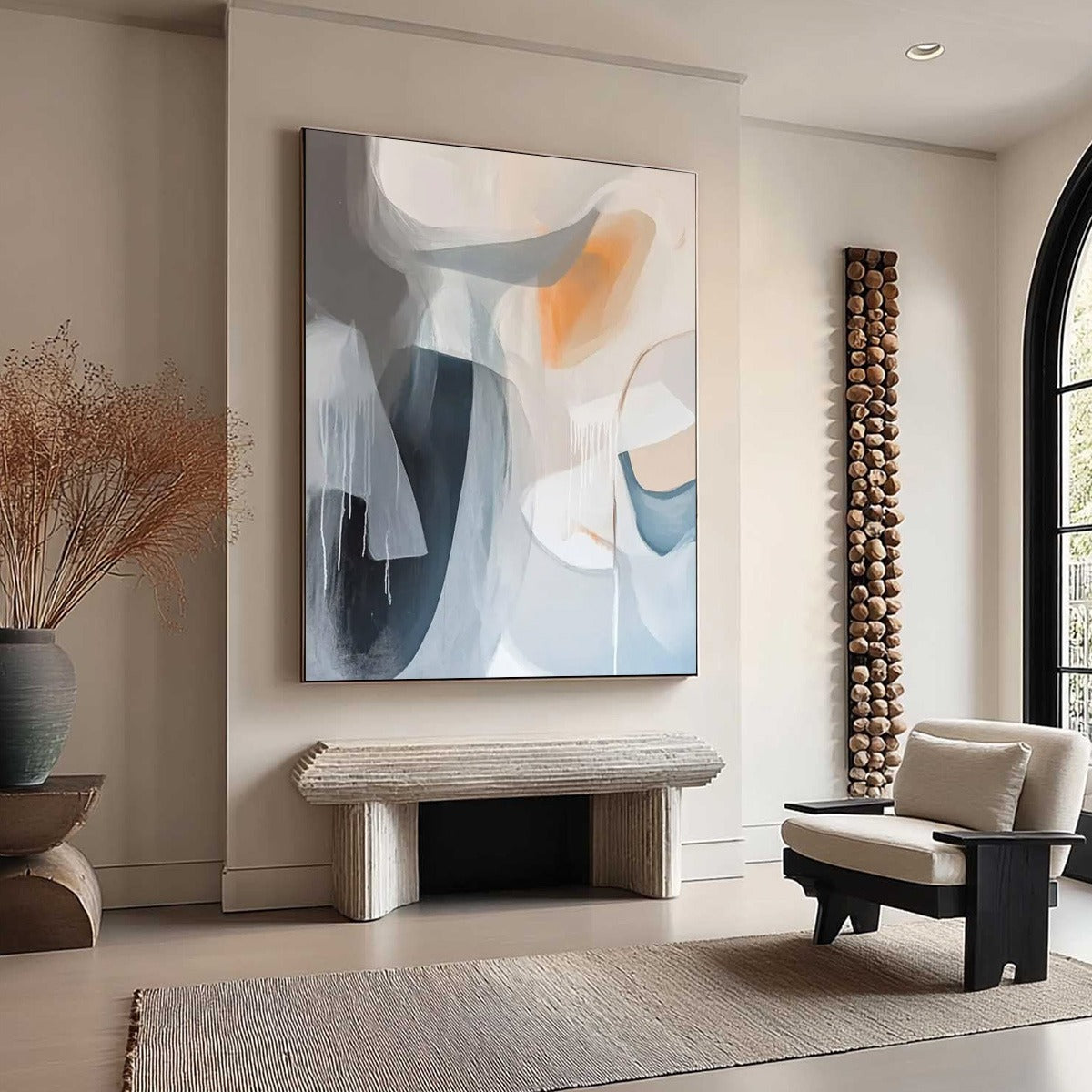 ABSTRACT FLOW: Modern Minimalist Abstract Oil Painting