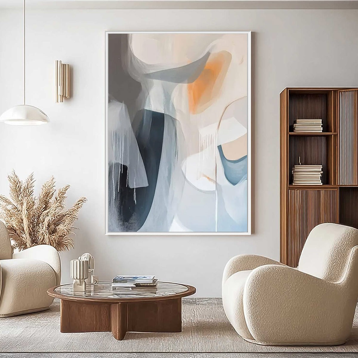 ABSTRACT FLOW: Modern Minimalist Abstract Oil Painting