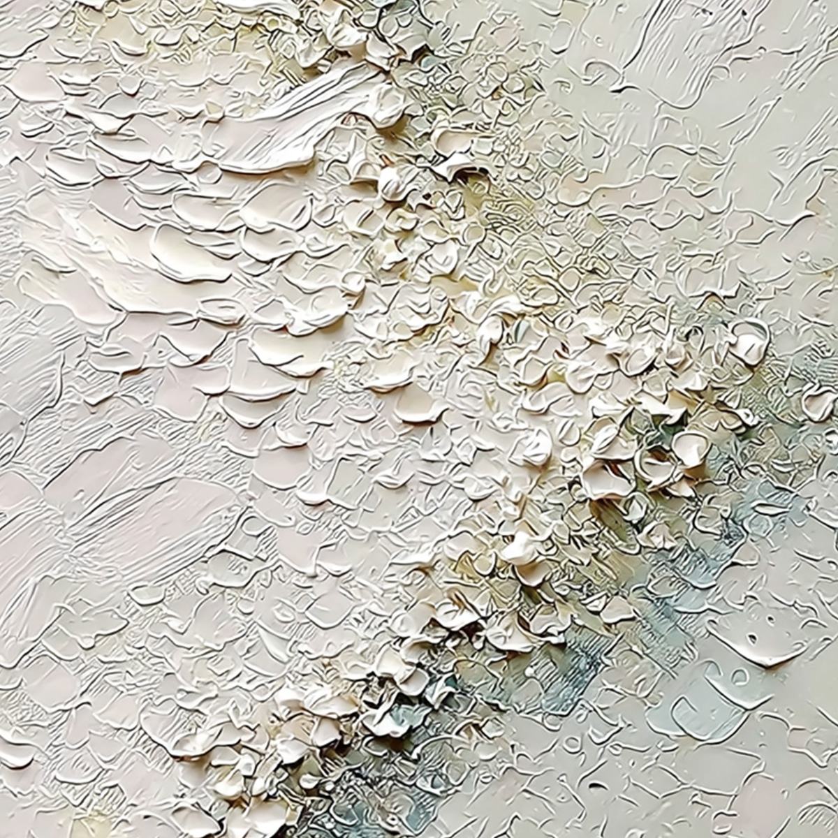 AEGEAN FOAM: Heavily Textured Wabi Sabi Abstract Painting