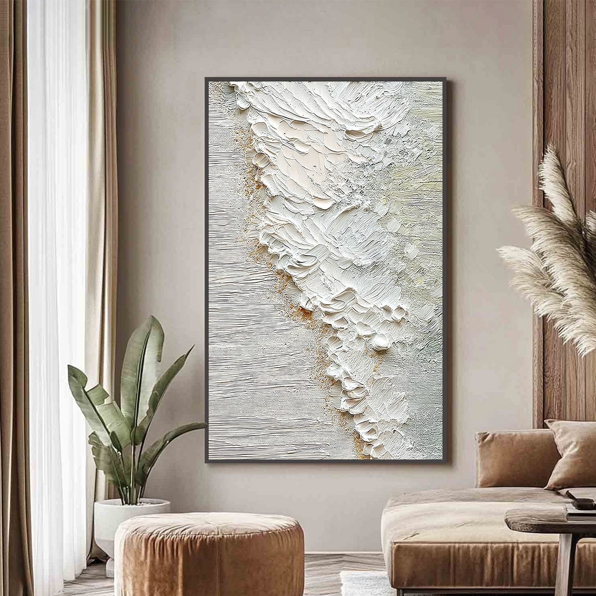 AEGEAN FOAM: Textured Wabi Sabi Abstract Ocean Art