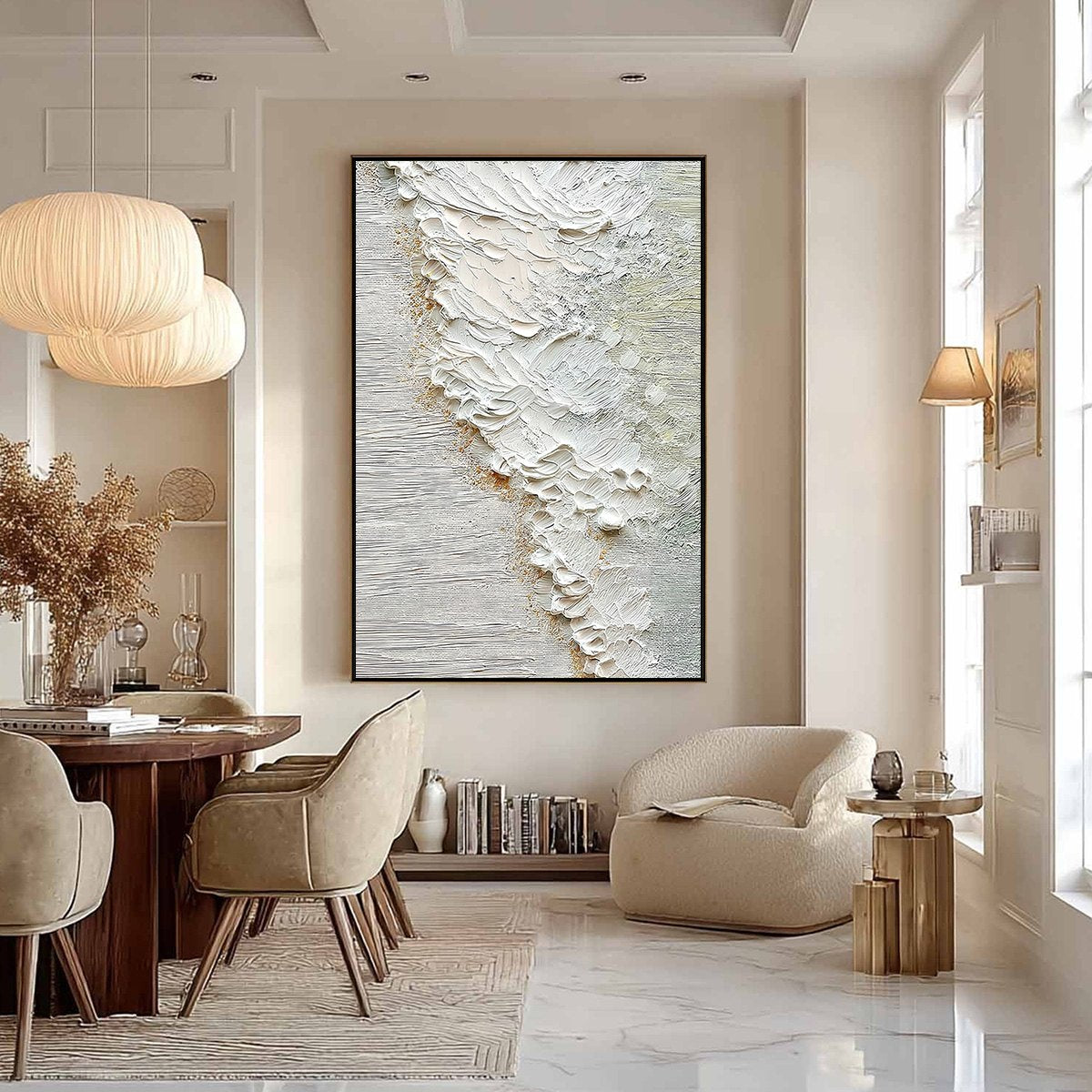 AEGEAN FOAM: Textured Wabi Sabi Abstract Ocean Art