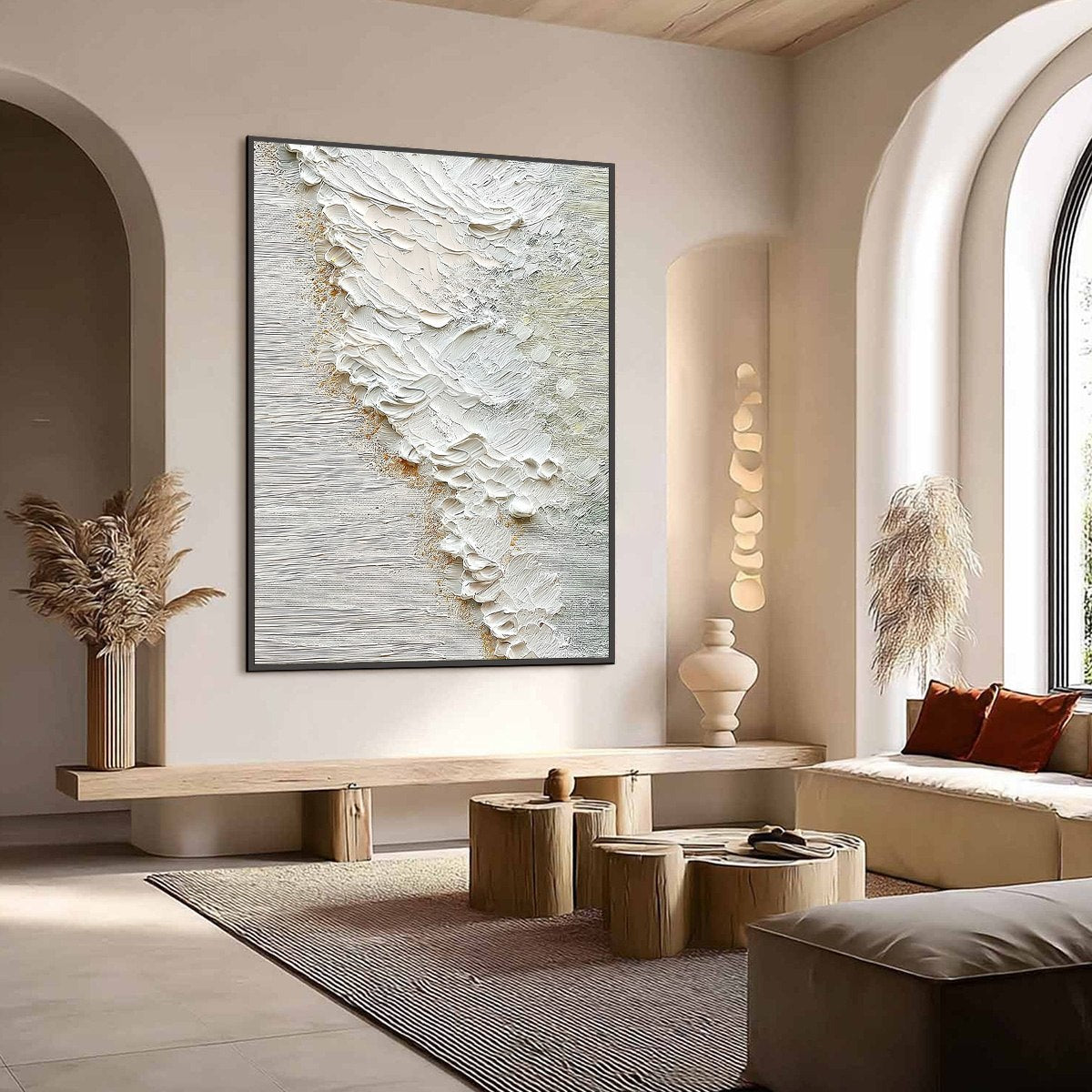 AEGEAN FOAM: Textured Wabi Sabi Abstract Ocean Art