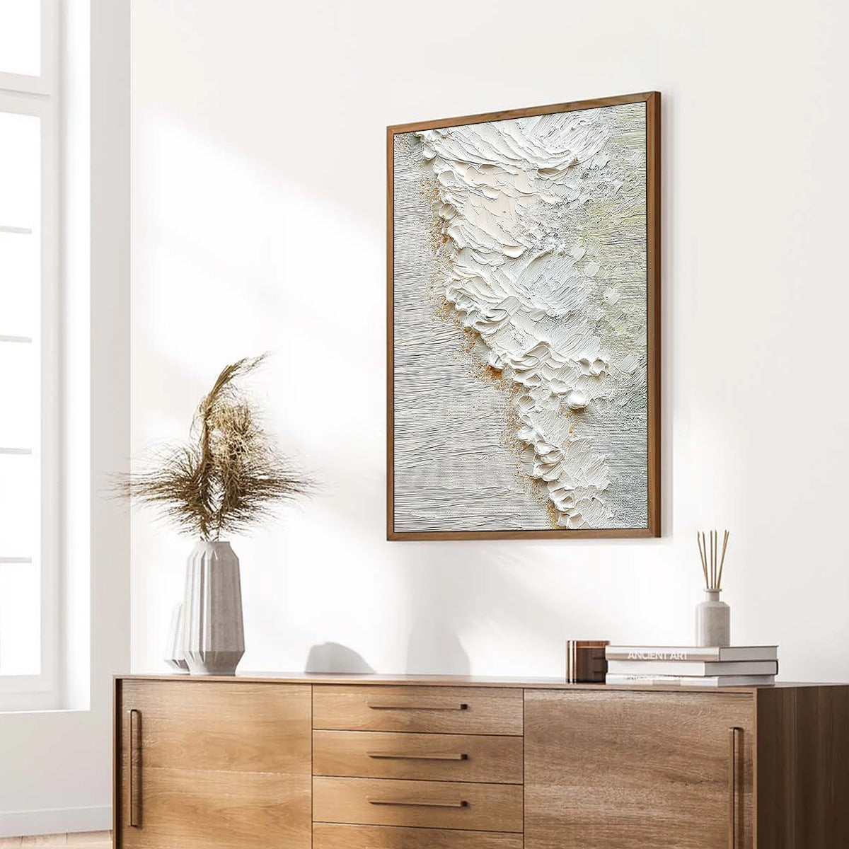 AEGEAN FOAM: Textured Wabi Sabi Abstract Ocean Art