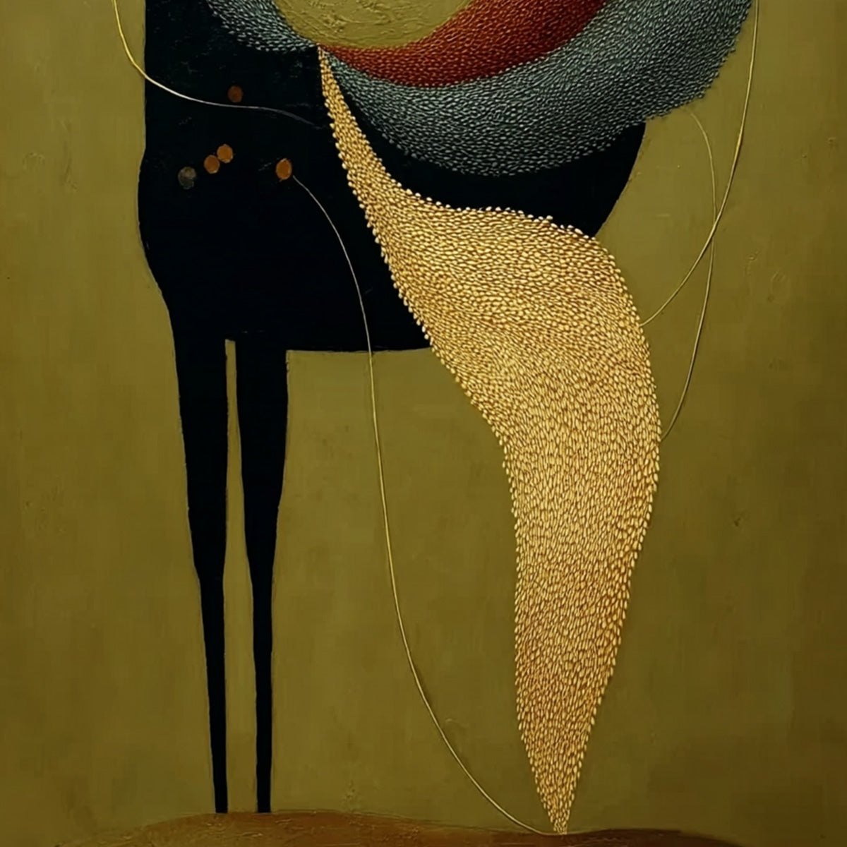 AEON'S TAPESTRY: Textured Wabi Sabi Abstract Horse Painting