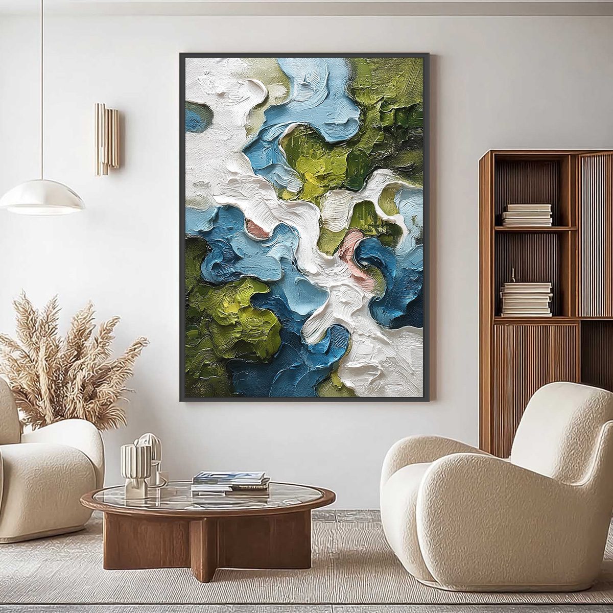 AERIALIS: Heavy Texture Abstract Landscape Oil Painting