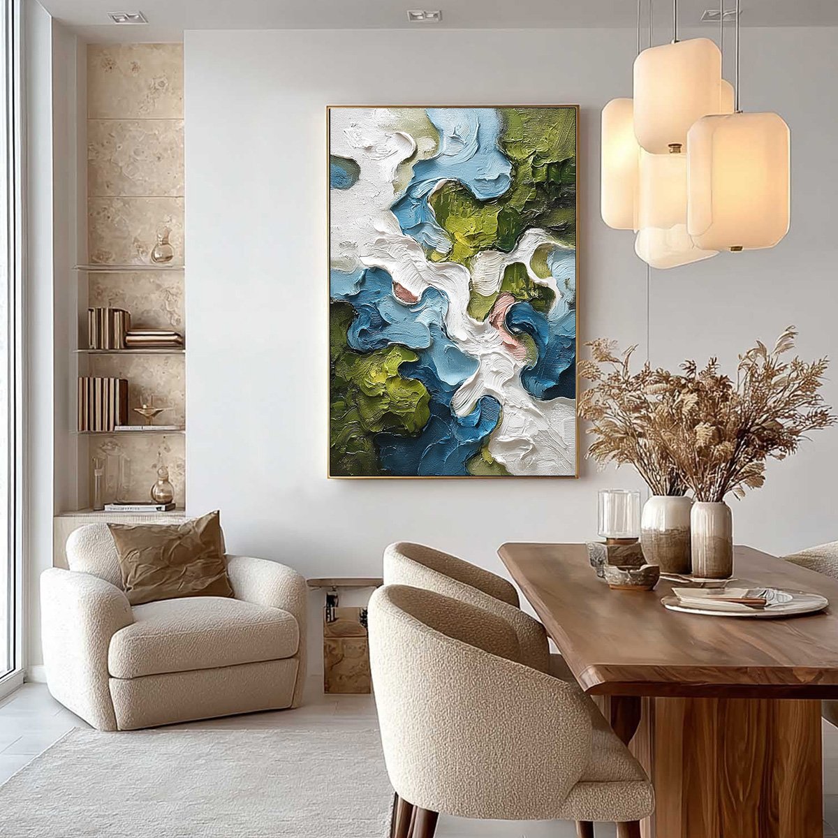 AERIALIS: Heavy Texture Abstract Landscape Oil Painting