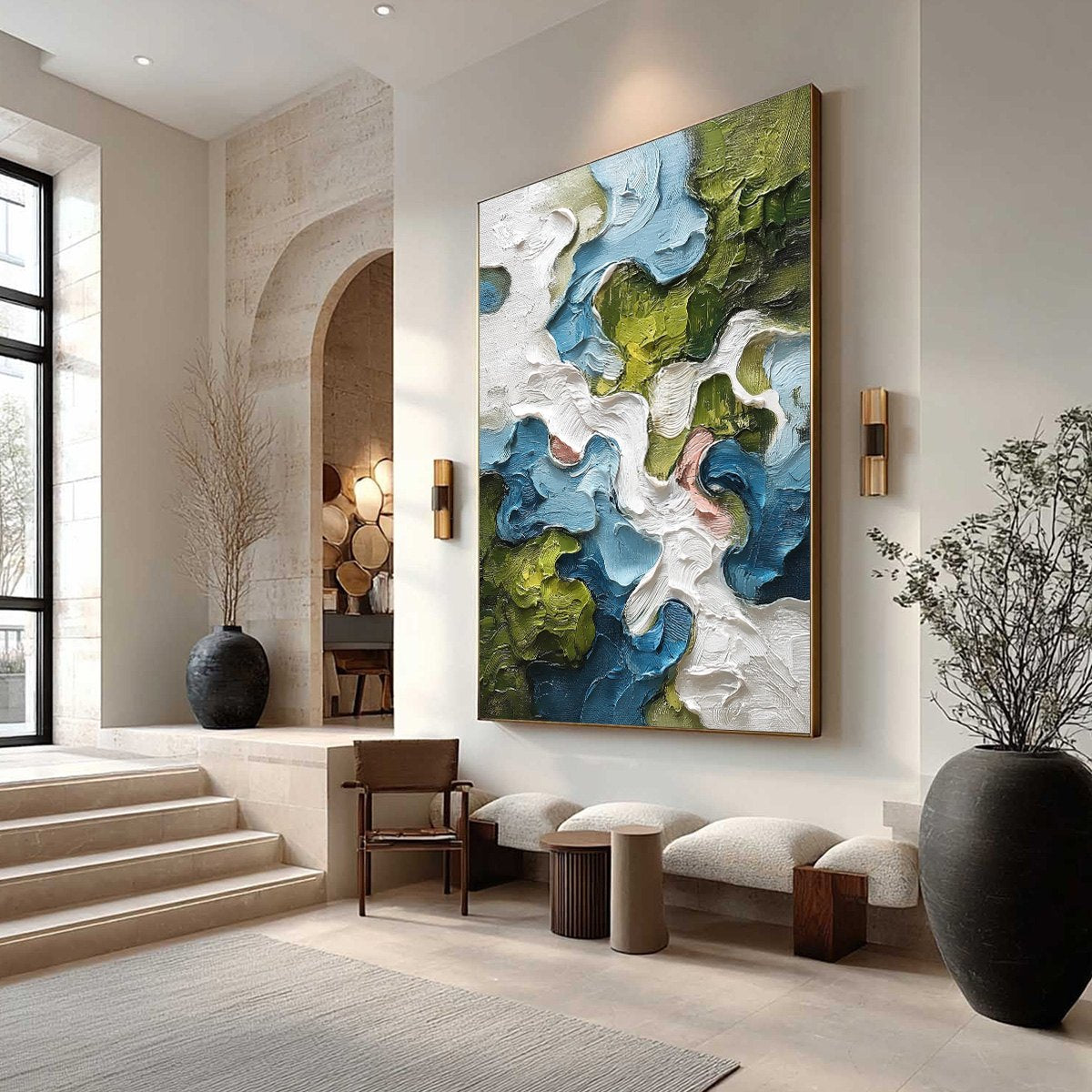 AERIALIS: Heavy Texture Abstract Landscape Oil Painting